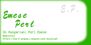 emese perl business card